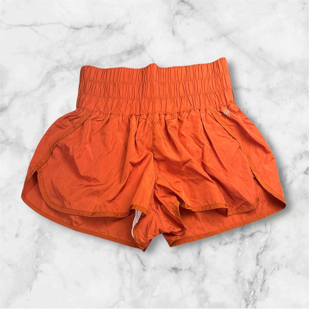 Free People Movement The Way Home Shorts Russet Orange Nylon Sz Medium